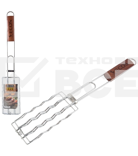 Решетка для барбекю ECOS RD-169D (для сосисок, р-р 17х8.5 см, общая длина 50 см)