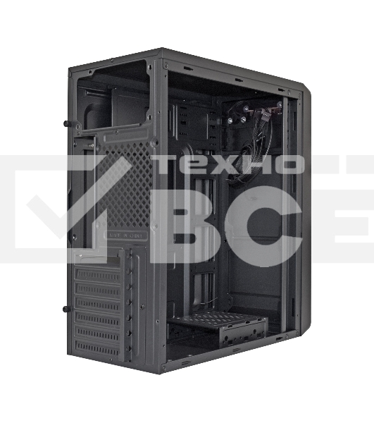 Компьютерный корпус Miditower ExeGate XP-332 Black, ATX, <XP500, Black,120mm>, 2*USB, Audio