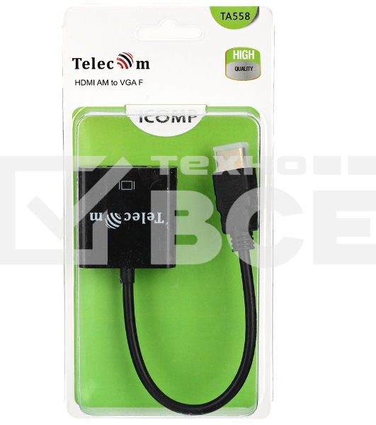Переходник Telecom Кабель-переходник (TA558) HDMI(M) -> VGA(F) 6937510859436 /6926123463055 