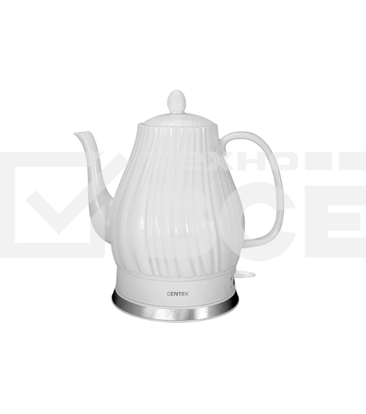 Чайник электрический Centek CT-0064 2.0л, 2150W, супербелая керамика, рельефный корпус