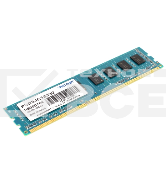 Оперативная память Patriot, DDR3, 4GB (1x4 GB), 1333 MHz, CL9