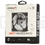 Вентилятор для корпуса Crown CMCF-14025S-1400 черный, 140 мм, 1200 об/мин, 27 дБ, 3 pin, фото3