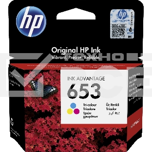 Картридж HP 653 струйный трёхцветный (200 стр)