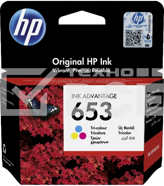 Картридж HP 653 струйный трёхцветный (200 стр)
