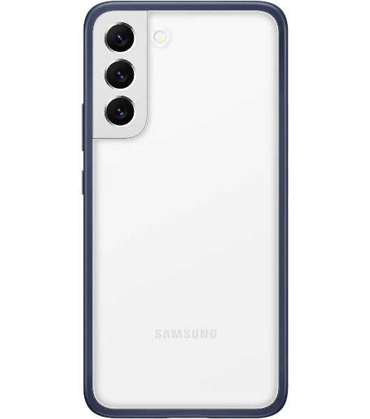 Чехол (клип-кейс) Samsung для Samsung Galaxy S22+ Frame Cover прозрачный/темно-синий (EF-MS906CNEGRU)
