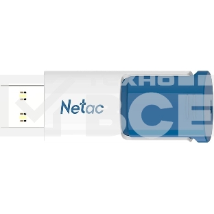 Флеш диск Netac U182 Blue 256Gb <NT03U182N-256G-30BL>, USB3.0, сдвижной корпус, пластиковая бело-синяя