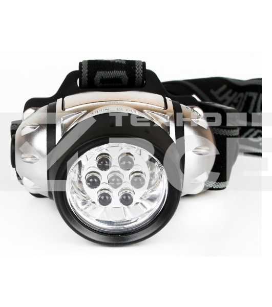 Фонарь ULTRAFLASH LED5351налобн металлик 7led 3 реж 3xr03 пласт коробка