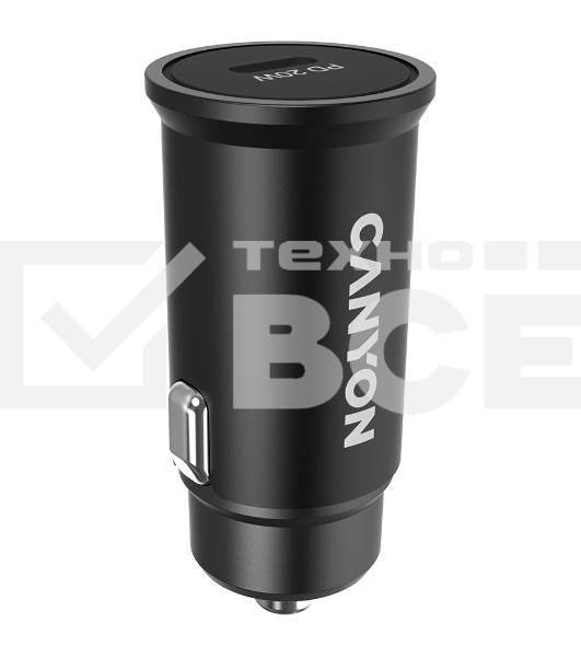 Автомобильный адаптер Canyon, PD 20W Pocket size car charger, input: DC12V-24V, output: PD20W, support iPhone12 PD fast charging, Compliant with CE RoHs , Size: 50.6*23.4*23.4, 18g, Black