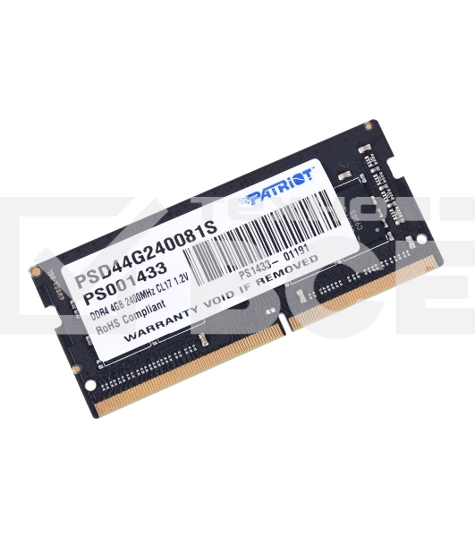Оперативная память Patriot Signature, DDR4, 4GB (1x4 GB), 2400 MHz, CL17, SO-DIMM