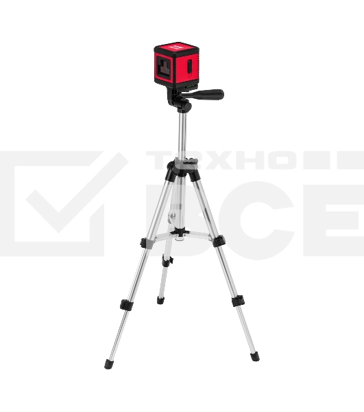 Лазерный уровень XQB RED Pro SET, 10 м, красный луч, батарейки, штатив  MTX