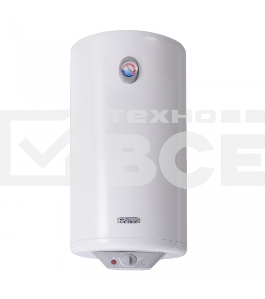 Водонагреватель De Luxe 3W50V1 Объём 50л,мощность 1,5квт,нагрев 2ч, вес 18кг,высота 733,диаметр 360мм.