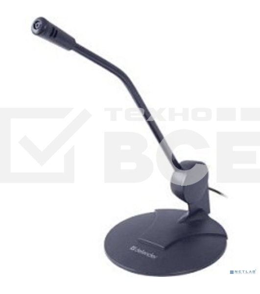 Микрофон Defender MIC-117 черный, кабель 1.8 м