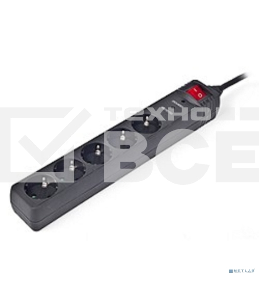 Сетевой фильтр Energenie Сетевой фильтр SPG5-C-10 3m. 16А. черный