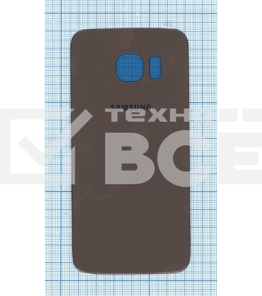 Задняя крышка для Samsung G925  Galaxy S6 Edge золотая