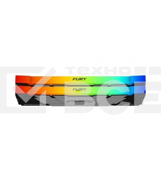 Оперативная память Kingston Fury Renegade, DDR5, 32GB (2x16GB), 6800MHz, CL36, с радиатором, RGB, серебристый