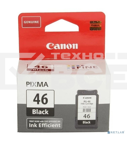 Картридж струйный Canon PG-46 9059B001 черный для Canon Pixma E404/E464 (15мл)