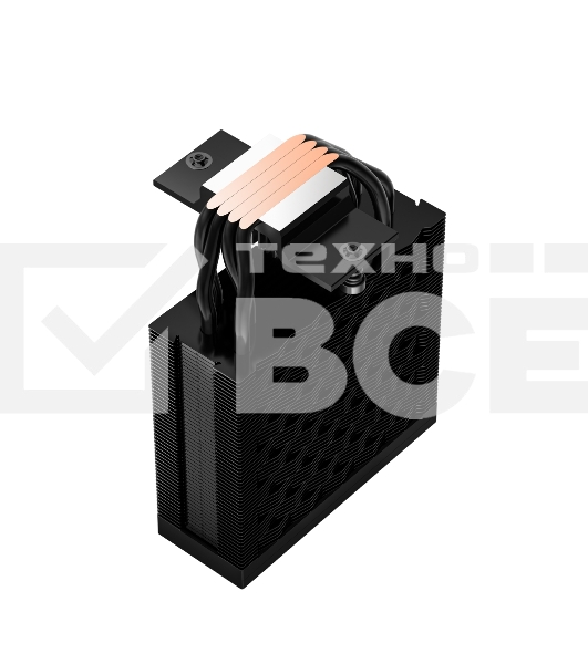Кулер для процессора PCCooler RT400 Digital BK (230W, 4-pin PWM, LED temp., 152mm, Al/Cu, 4x6mm, 1x120mm, 73.32CFM, 34.9dBA, 2200RPM, S: 1851/1700/1200/115X, AM5/AM4, black)