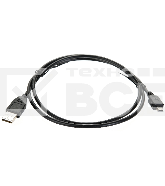Кабель USB 2.0 A-->mini-B 5P (1м) черный TELECOM/VCOM <TC6911BK-1.0M>