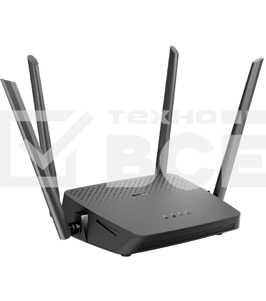 Роутер беспроводной D-Link DIR-825/RU/R7 (DIR-825/RU/R7A) AC1200 10/100/1000BASE-T черный