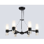 Люстра Ambrella light LH55104/6 BK/FR/TI черный/белый матовый/янтарь E14*6 max 40W D650*1080, фото8