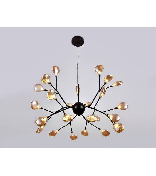 Светильник Ambrella light TR3013/27 DCF/TI темный кофе/янтарь G4/27 max 20W D750*650