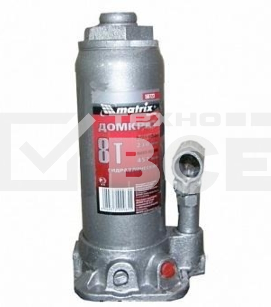 Домкрат Matrix бутылочный 8т h подъема 230–457мм