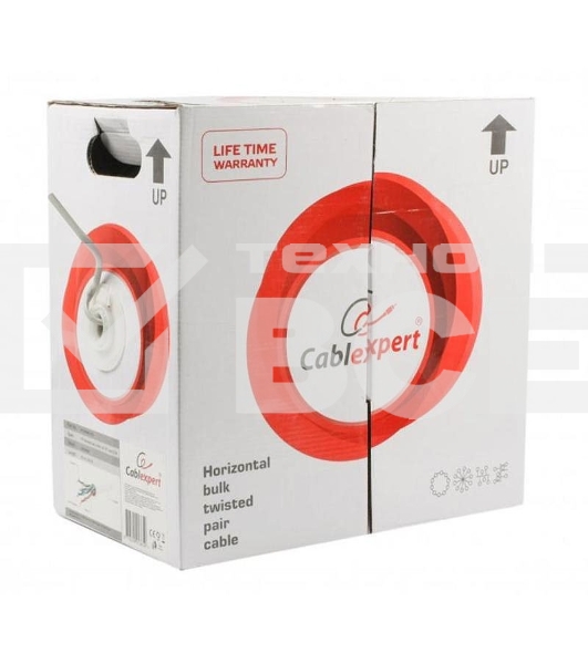 Кабель FPC Cablexpert UPC-5004E-SOL кат.5e CCA однож. 305м pullbox, серый
