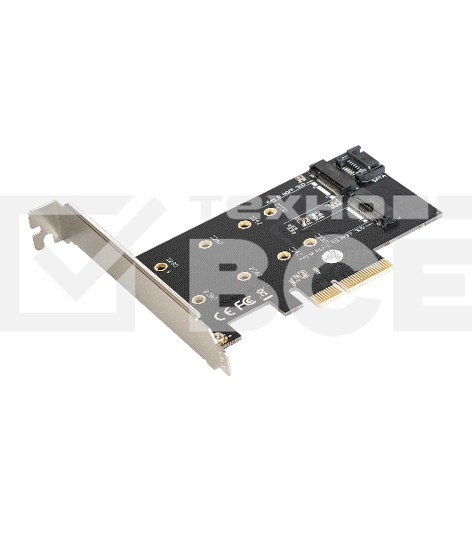 Переходник ExeGate EXE-509 M.2 B key + M.2 M Key -> PCI-Ex4/SATA