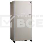 Холодильник Sharp SJ-XG60PMBE бежевый двухкамерный 422/178 л морозилка сверху, No Frost, фото 1