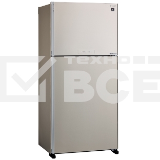 Холодильник Sharp SJ-XG60PMBE бежевый двухкамерный 422/178 л морозилка сверху, No Frost