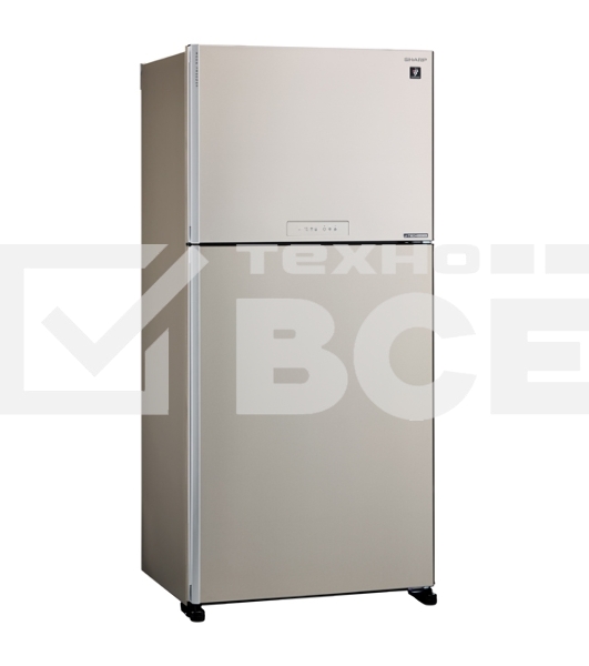Холодильник Sharp SJ-XG60PMBE бежевый двухкамерный 422/178 л морозилка сверху, No Frost