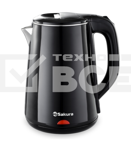 Чайник электрический Sakura SA-2150BK 1.8 л, двойной корпус,черн д