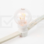 Гирлянда LED Galaxy Bulb String 10м, белый КАУЧУК, 30 ламп*6 LED ЖЕЛТЫЕ, влагостойкая IP65, фото4