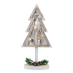 Деревянная фигурка с подсветкой 'Елка на подставке' 14,5х5х30 см, фото4