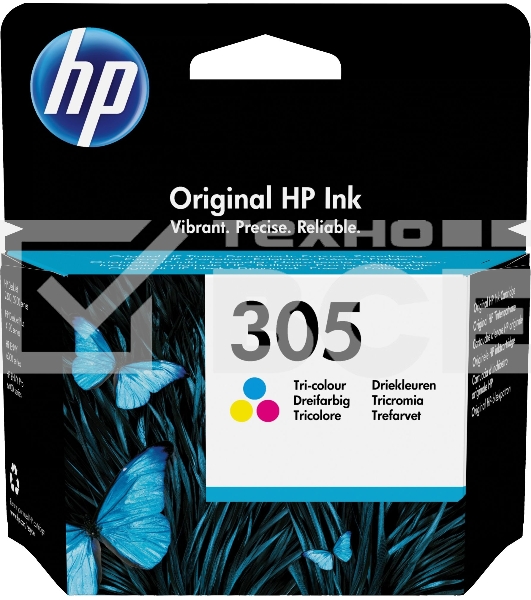Картридж струйный HP 305 3YM60AE многоцветный (100стр.) (2мл) для HP DJ 2320/2710/2720