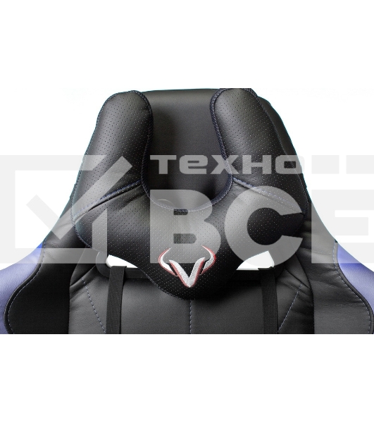 Кресло игровое Бюрократ VIKING 5 AERO BLUE черный/синий искусственная кожа