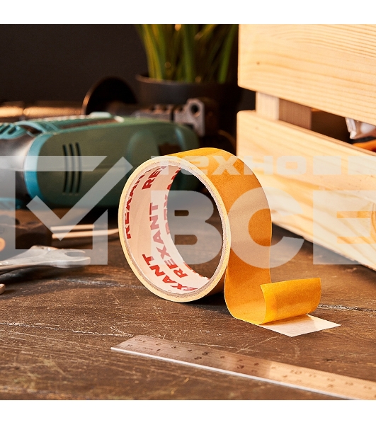 Двухсторонний скотч Rexant, полипропиленовая основа, 38 мм, ролик 5 м