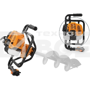 Мотобур Carver AG-152/000 бытовой 2-х такт. 1400Вт 1.9л.с. 52см3 277об/мин (01.003.00022)