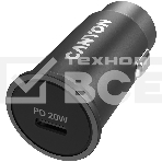 Автомобильный адаптер Canyon, PD 20W Pocket size car charger, input: DC12V-24V, output: PD20W, support iPhone12 PD fast charging, Compliant with CE RoHs , Size: 50.6*23.4*23.4, 18g, Black, фото4