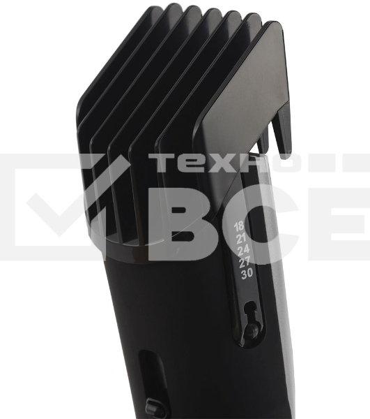 Машинка для стрижки Polaris PHC 0512RC черный/серебристый (насадок в компл:2шт)
