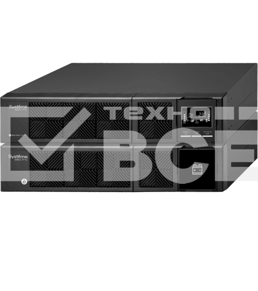 Источник бесперебойного питания Systeme Electriс Smart-Save Online SRV, 1000VA/900W, On-Line, Extended-run, Rack 2U(Tower convertible), LCD, Out: 6xC13, SNMP Intelligent Slot, USB, RS-232