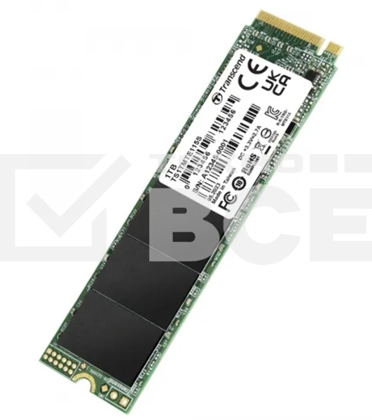 Накопитель SSD Transcend 115S, 1Tb, PCIe 3.0 x4, M.2 2280, NVMe, R/W 3200/2000