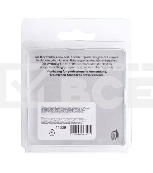 Набор бит GROSS РZ1x25, сталь S2, 10шт 11339