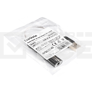 Кабель-адаптер для подключения телефонной гарнитуры к порту USB ExeGate <EX-AU-04B> (внешняя звуковая карта USB, 1x Jack3.5 F (4-контакта), кнопки: volume +, volume -, play/pause/next/previous,  Windows/Linux/MAC OS)