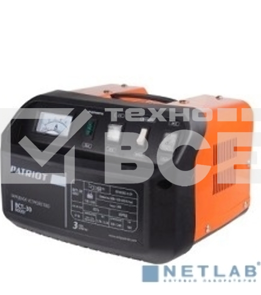 Устройство пуско-зарядное PATRIOT BCT-30 Boost 220В±15% 900Вт 12/24В зарядmax23А 55-270А/ч 7.3кг
