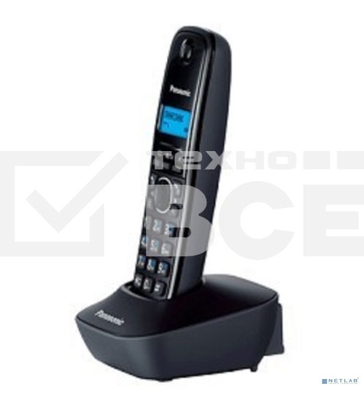 Телефон беспроводной (DECT) Panasonic KX-TG1611RUH (серый) АОН, Caller ID,12 мелодий звонка,подсветка дисплея,поиск трубки