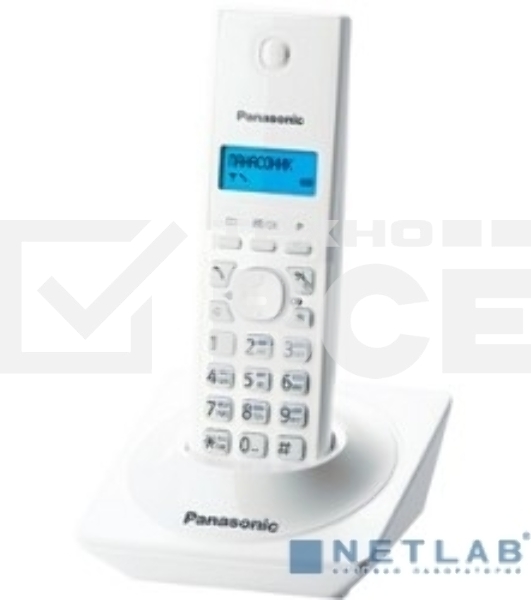 Телефон беспроводной (DECT) Panasonic KX-TG1711RUW (белый) {АОН, Caller ID,12 мелодий звонка,подсветка дисплея,поиск трубки}