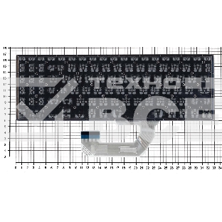 Клавиатура для ноутбука Asus UX561UD Q535UD черная без рамки, с подсветкой
