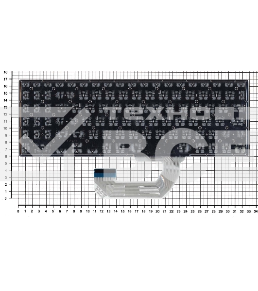 Клавиатура для ноутбука Asus UX561UD Q535UD черная без рамки, с подсветкой