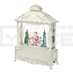 Декоративный фонарь Neon-night с эффектом снегопада и подсветкой Рождественский лес, белый, фото2